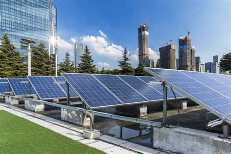 Solar and modern city skyline - Green House Solar