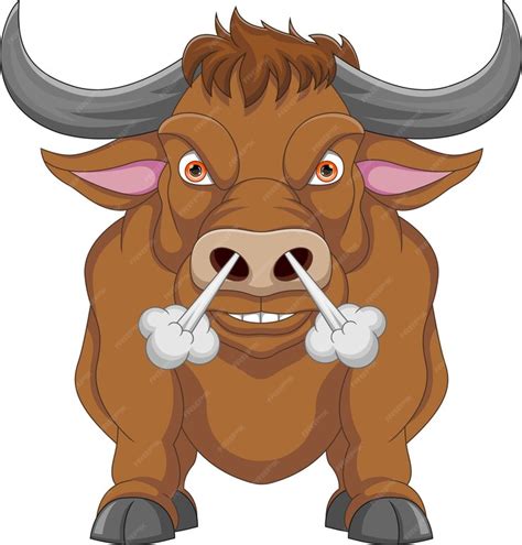 Premium Vector | Angry bull cartoon