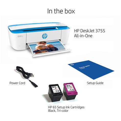 HP DeskJet 3755 Compact All-in-One Wireless Printer, HP Instant Ink, Works With Alexa Seagrass ...