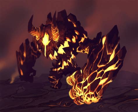 Magma Golem, Lucas St. Martin | Monster concept art, Creature artwork ...