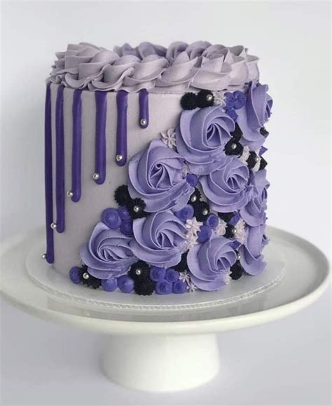 Purple Drip Cake | Pretty birthday cakes, Cake decorating frosting ...