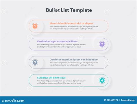 Modern Infographic Template for Bullet List Stock Vector - Illustration of paper, connection ...