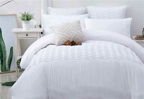 Sally White Quilt / Duvet Cover Set by Luxton | Manchester Direct