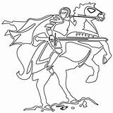 Knight Horse Coloring Pages Sketch Page sketch template