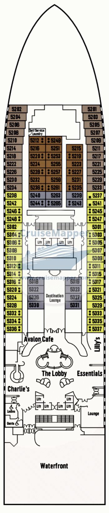 Pacific Encounter deck 5 plan | CruiseMapper