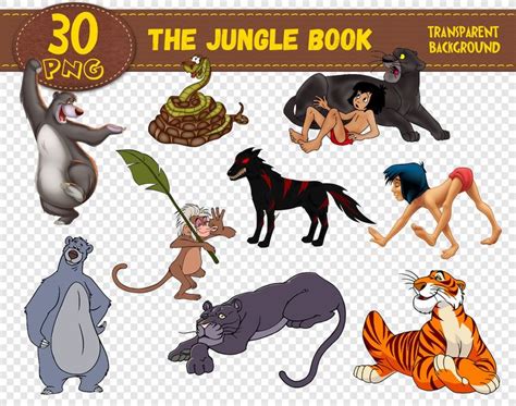 The Jungle Book Clipart,The Jungle Book characters,The Jungle Book png,printable,digital cl ...