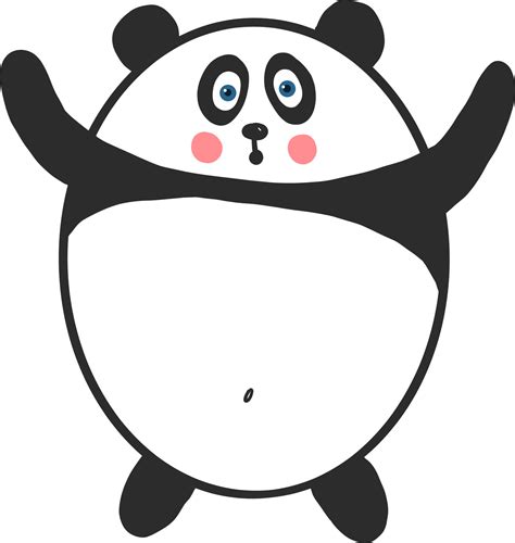 Fat panda, illustration, vector on white background. 13520600 Vector ...