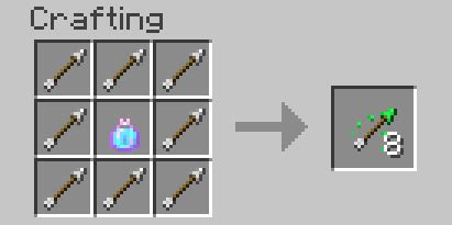 New tipped arrow crafting recipe! : Minecraft