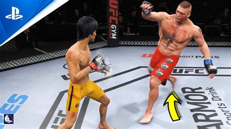 UFC 4 on PS5: Brock Lesnar vs Bruce Lee Epic Gameplay! - YouTube