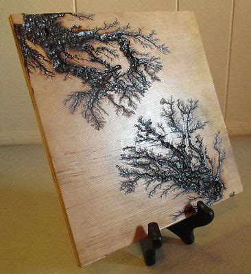 HIGHVOLTAGE Electric Pyrography Wood Fractal Tesla Lightning ... Wood Burning Crafts, Wood ...