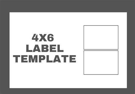 4X6 Label Template Free