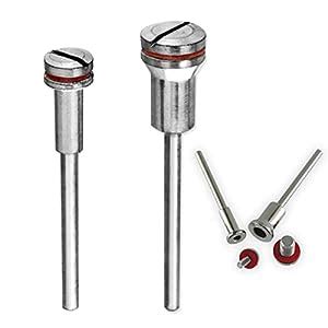 Amazon.com: 2pc 1/8"-Shank Mandrel Set - For 1/8" & 1/4" Wheel Disc Arbor Holes - Fits Dremel ...