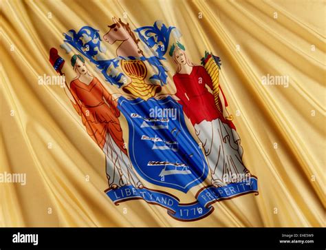 New Jersey state flag Stock Photo - Alamy