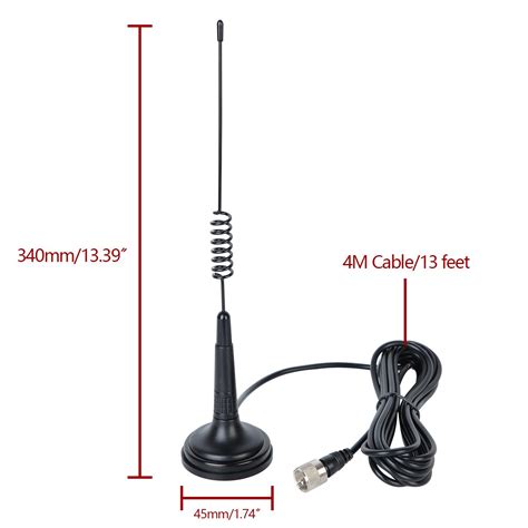 CB Antenna 27MHz for Handheld CB Radio Full Kit with Magnetic Base PL ...