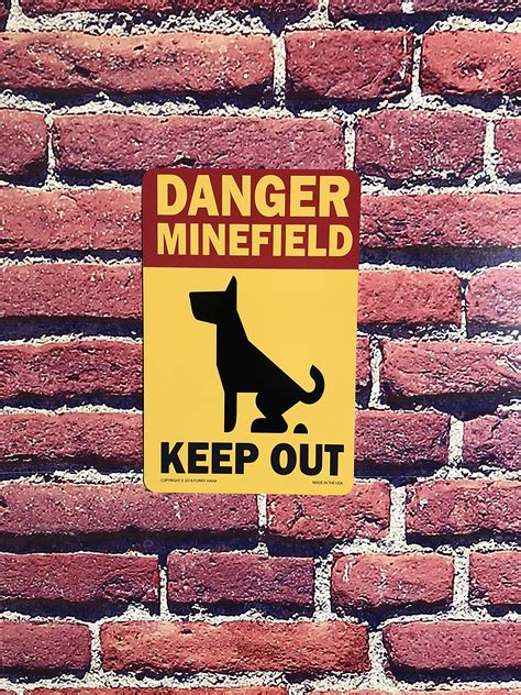 Funny HAHA Dog Poop Warning Sign 7.75 x 11.75 Aluminum – MyShoppingLifestyle