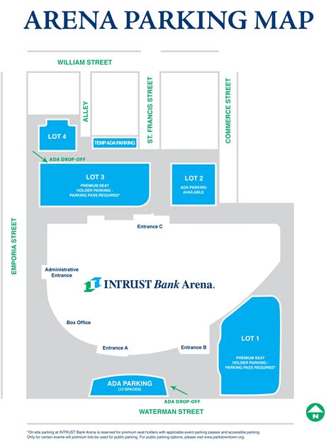 Directions & Parking | Guest Services | INTRUST Bank Arena