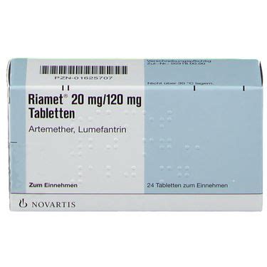 Riamet® 20 mg/120 mg 24 St mit dem E-Rezept kaufen - Shop Apotheke