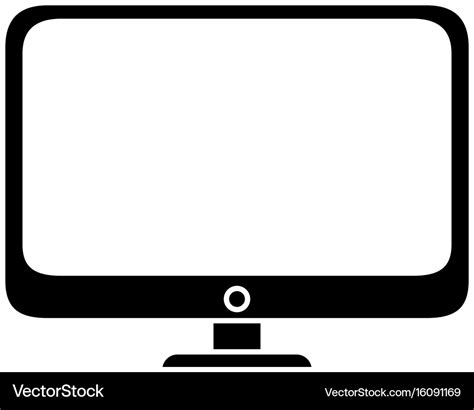 Isolated pc screen Royalty Free Vector Image - VectorStock