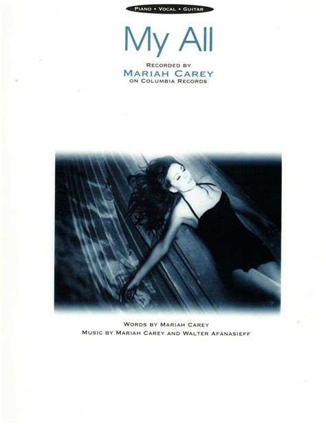 My All By Mariah Carey 1 Song Sheet Music Piano Vocal Guitar | eBay in ...