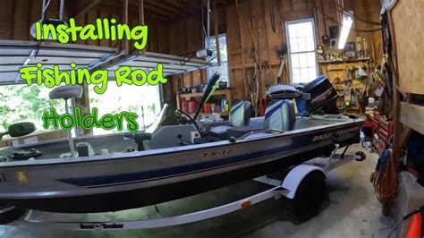 Fishing Rod Holder Install on My Bass Boat - YouTube