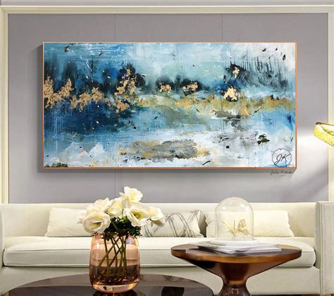 Extra Large Wall Art, Abstract Landscape Painting\Gold Leaf Painting | Abstract, Extra large ...