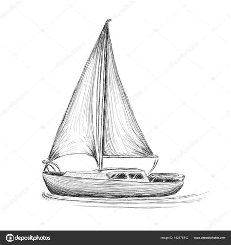 Small sailboat vector illustration. — Stock Vector © JasonDark #182576842