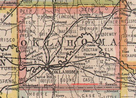 Oklahoma County, Oklahoma 1922 Map, Oklahoma City