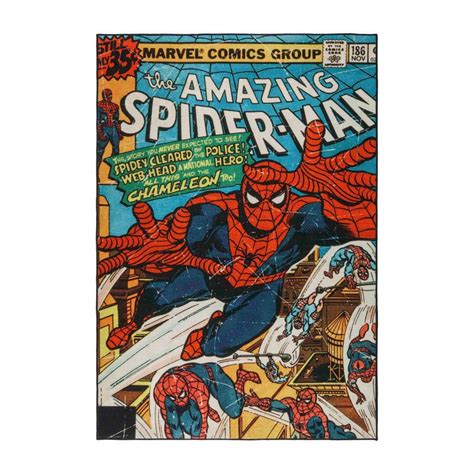 Marvel Spider-Man Comic Multi-Colored 5 ft. x 7 ft. Indoor Polyester ...