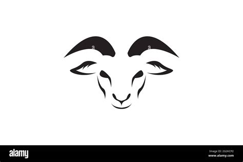 modern shape head goat logo vector icon illustration design Stock ...