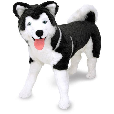 Melissa & Doug Giant Siberian Husky, Lifelike Stuffed Animal Dog, over ...