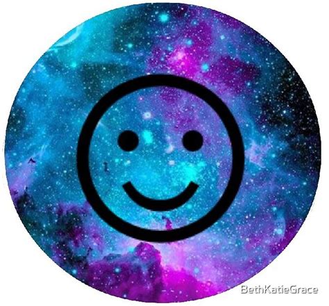 "Galaxy theme smiley face" by BethKatieGrace | Redbubble