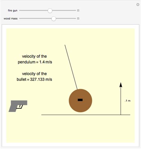 Ballistic Pendulum - Wolfram Demonstrations Project