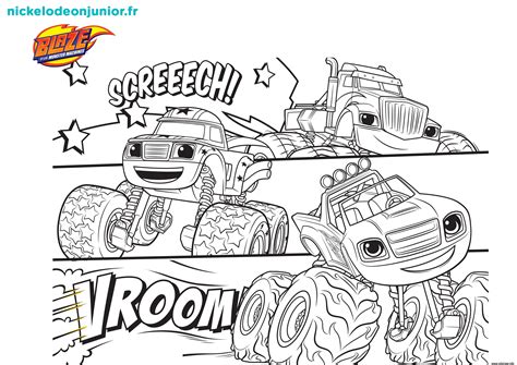 Coloriage 123coloriage blaze monsters machines - JeColorie.com