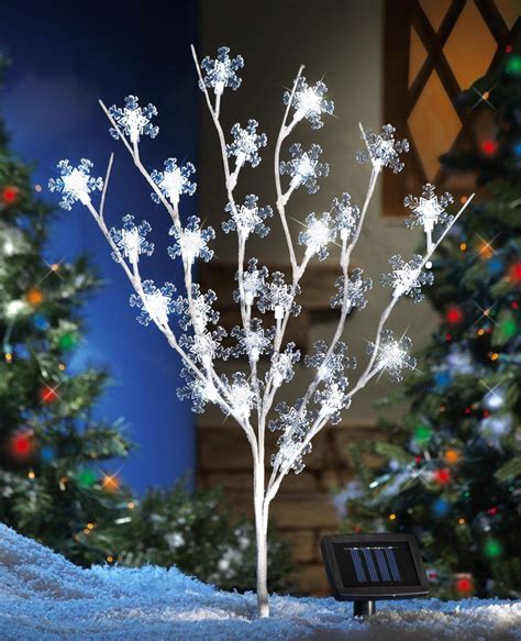 Solar Snowflake Tree Outdoor Christmas Decoration | Outdoor christmas ...