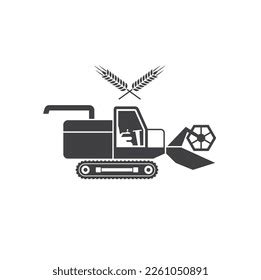 Illustration Combine Harvester Vector Art Stock Vector (Royalty Free) 2261050891 | Shutterstock