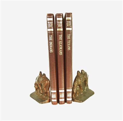 Vintage Cast Iron Bookends Grazing Horse - Etsy