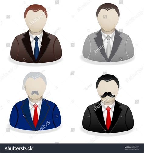 Business People Icon Set Vector Stock Vector (Royalty Free) 138810935 | Shutterstock