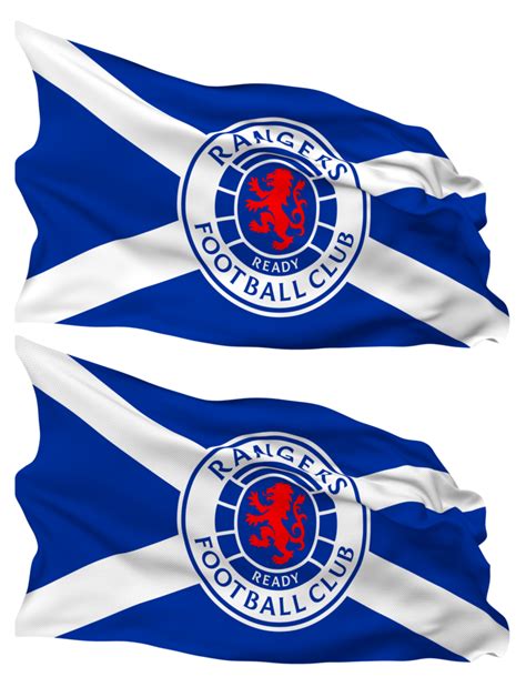 Rangers Football Club Flag Waves Isolated in Plain and Bump Texture ...