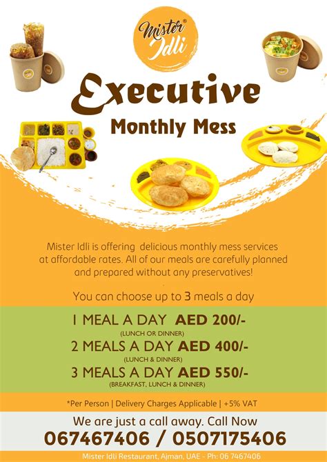 Monthly Mess in Ajman | Monthly Mess Food Near Me | Mister Idli,UAE