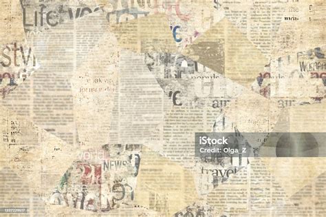 Newspaper Paper Grunge Vintage Old Aged Texture Background Stock Illustration - Download Image ...