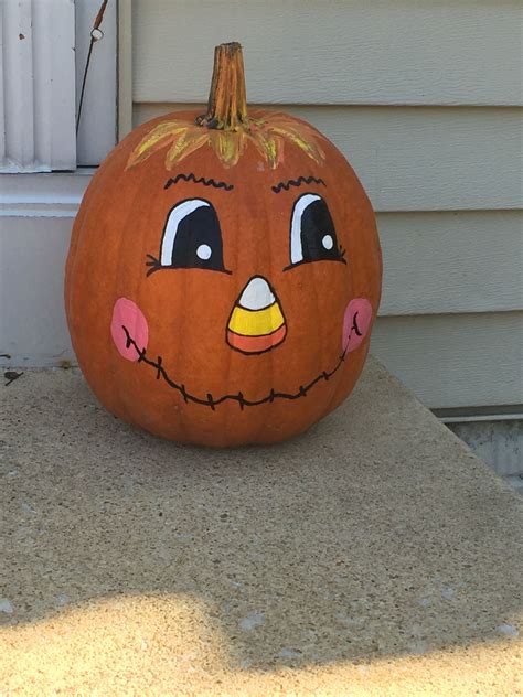 20+ Cute Pumpkin Faces Painted