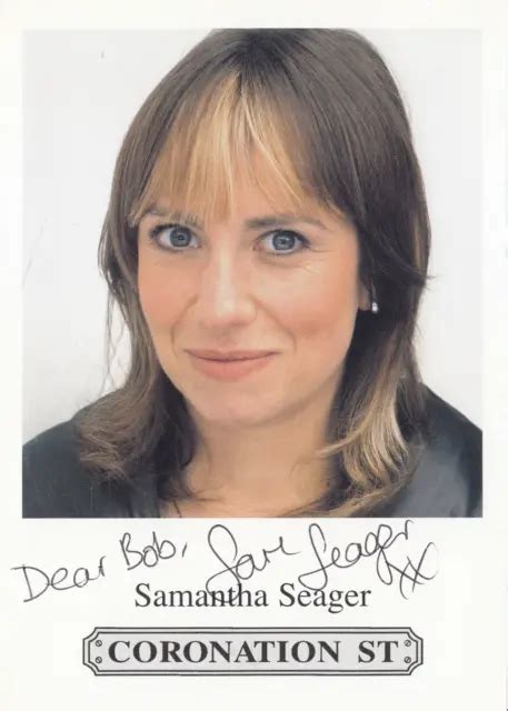 SAMANTHA SEAGER GENUINE Hand Signed Cast Card Coronation Street $1.29 ...