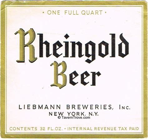 Item #92217 1947 Rheingold Beer Label NY58-