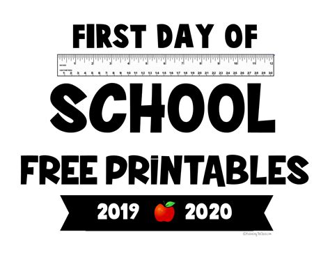 FREE PRINTABLE: 2019 - 2020 First Day of School Signs | School signs ...