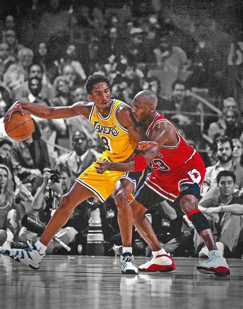 Michael Jordan vs Kobe Bryant Poster, NBA poster, wall art, digital ...