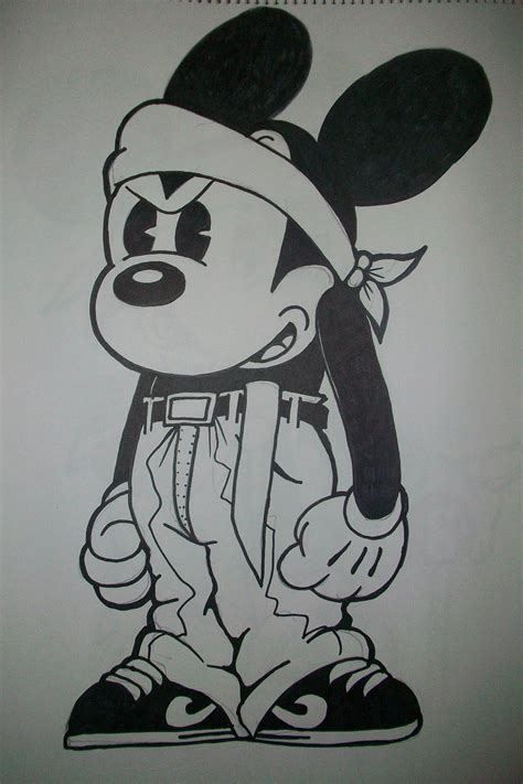 'Cholo' Mickey Mouse. | Mickey mouse drawings, Cholo art, Chicano drawings