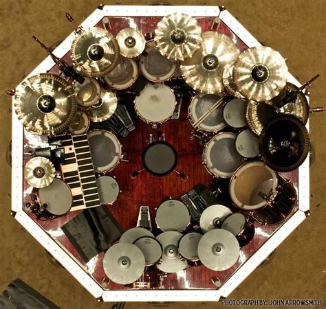 Aerial Pic of Neil Peart's kit | Neil peart, Drum kits, Drums