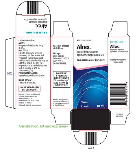 Alrex - FDA prescribing information, side effects and uses