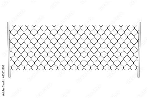 cartoon image of chain fence Stock Illustration | Adobe Stock