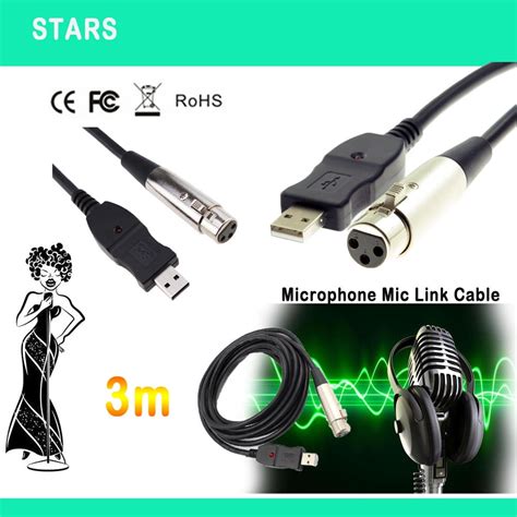 3M USB Microphone Mic Link Cable Adapter Male XLR Female For PC For Notebook MAC - Walmart.com ...